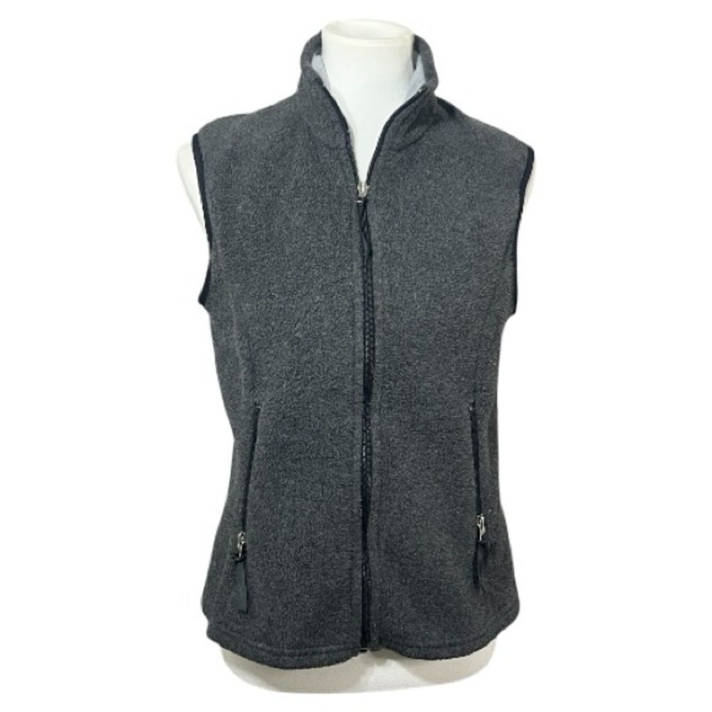 Patagonia Synchilla Fleece Vest Womens Medium Gray Full Zip Lightweight Outdoor